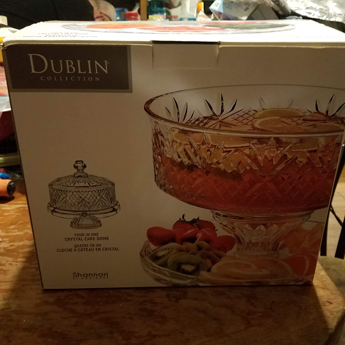 Godinger 4 in 1 Cake Stand, Cake Platter and Serving Plate Platter with Dome Cover, for Pastries, Desserts & More, Multi-Purpose Use - Dublin Crystal Collection customer photo 2