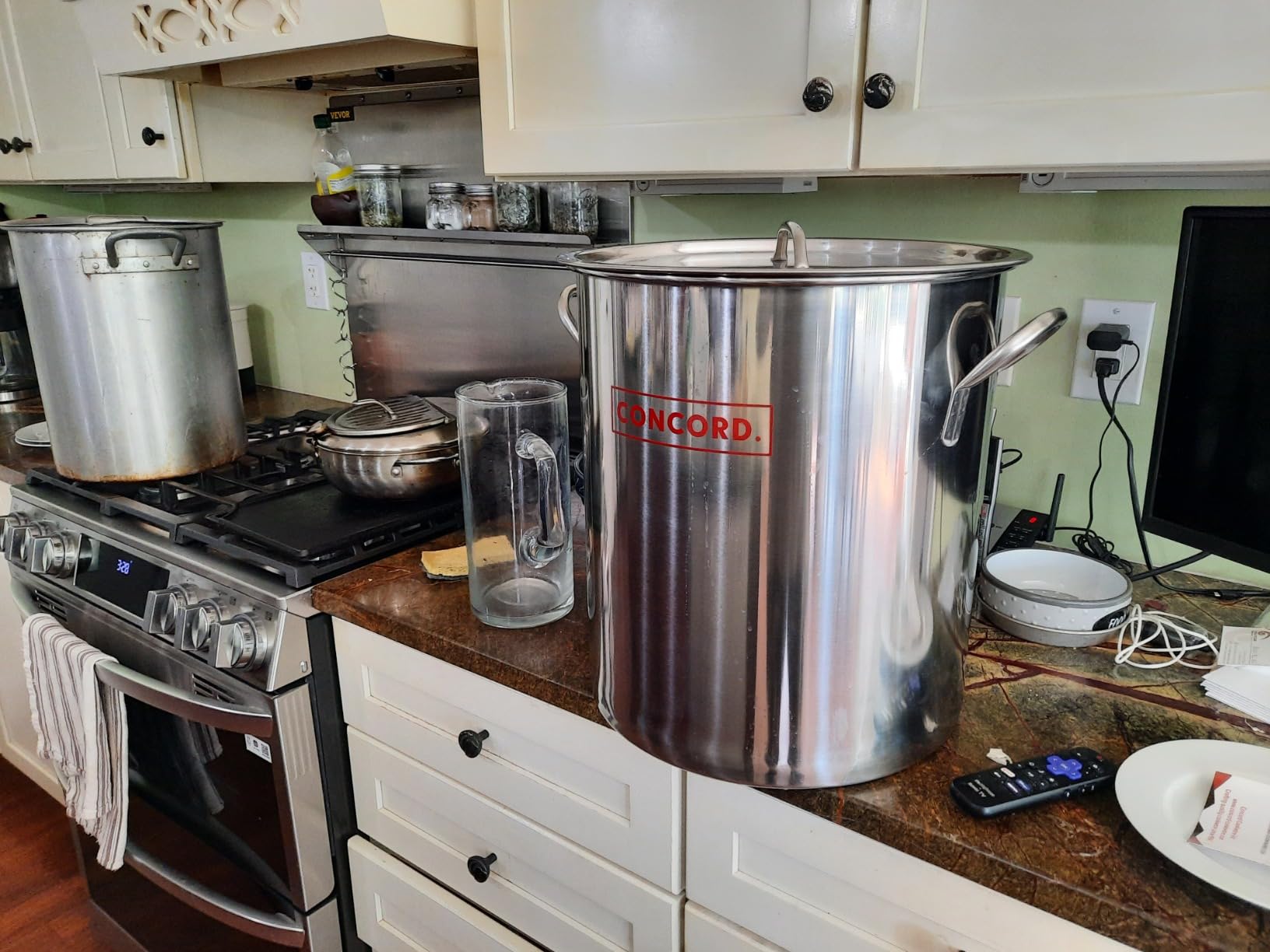 CONCORD 42 QT Stainless Steel Stock Pot w/Basket. Heavy Kettle. Cookware for Boiling customer photo 1
