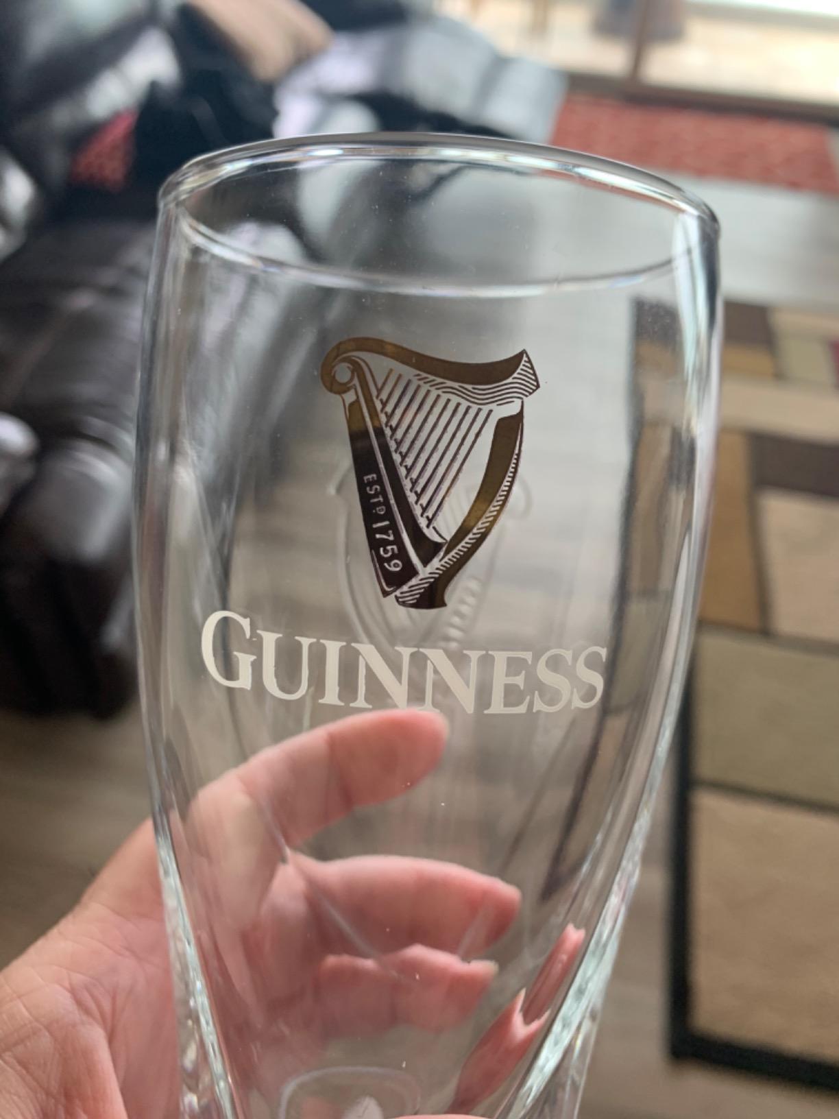 Guinness Gravity Pint Beer Glasses 20oz | Official Guinness Merchandise | Set of 4 Pint Glasses | Irish Barware Gift | Home Bar Essentials customer photo 2