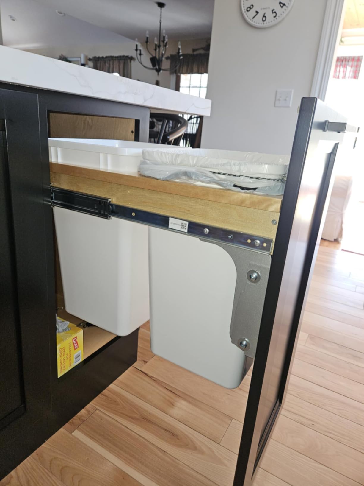 Rev-A-Shelf Top Mount Double Pullout Under Cabinet 35 Quart Kitchen Trash Cans with 150 Pound Rated Full-Extension Slides, 4WCTM-18DM2 customer photo 1