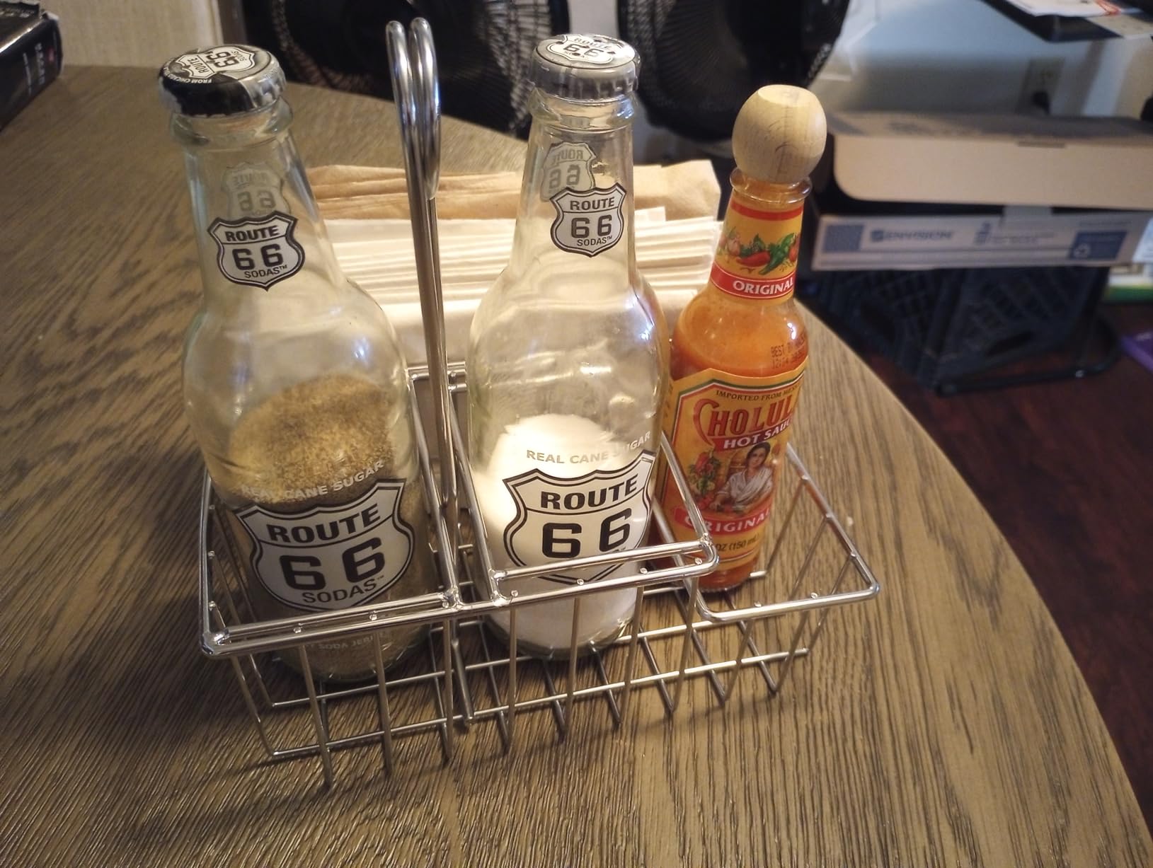 GET Modern Chrome Metal Four Compartment Condiment Caddy Table Caddies Collection customer photo 2