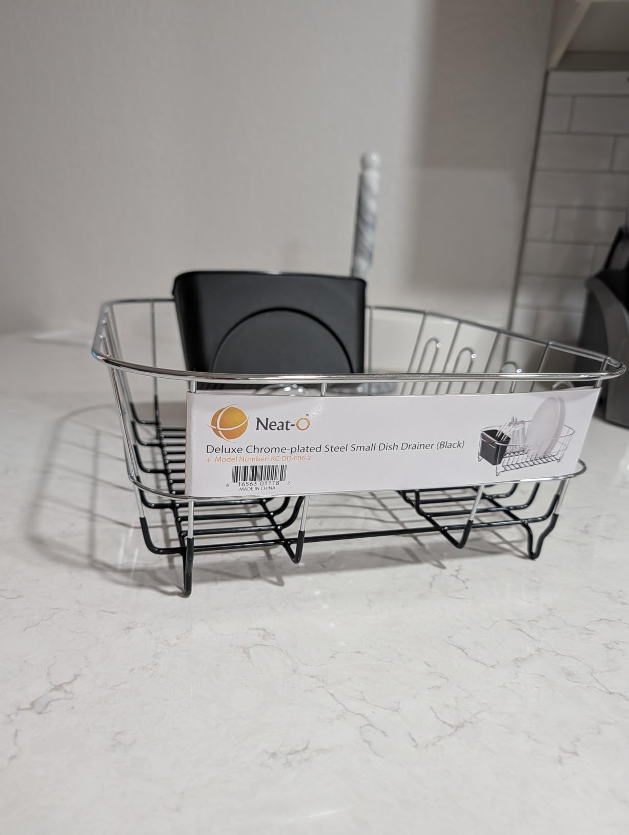 Neat-O Deluxe Chrome-Plated Steel Small Dish Drainers (Black) customer photo 2