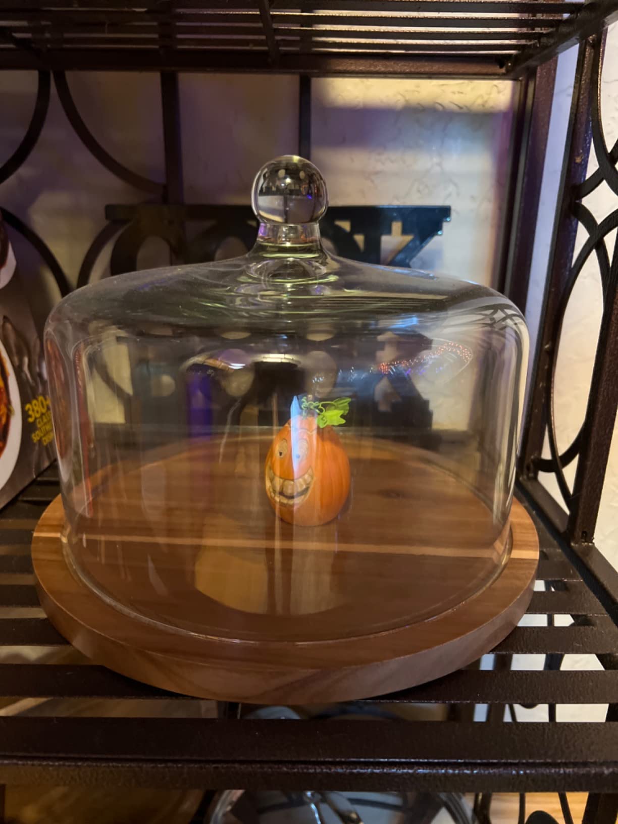 Libbey Acaciawood Flat Round Wood Server with Glass Dome (2-Pack) customer photo 2