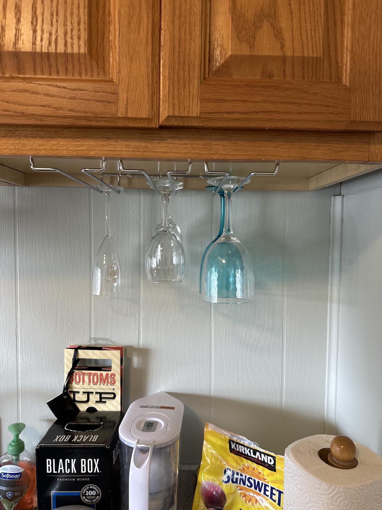 Deco Brothers 2PK Single Rail Wine Glass Stemware Rack Holder, Chrome customer photo 2