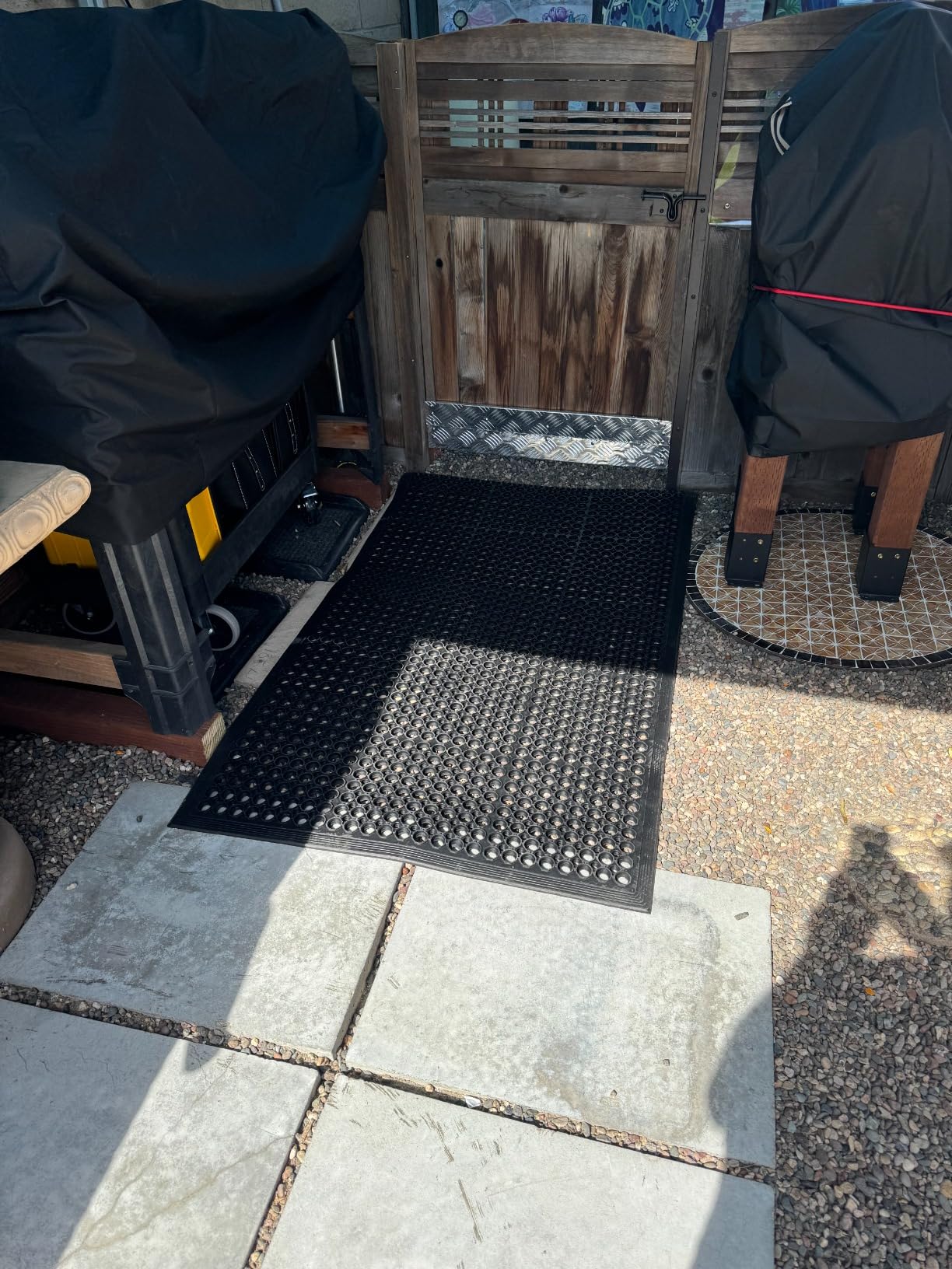 Envelor Anti Fatigue Mat Rubber Floor Mats Door Mat Non Slip Drainage Mat for Entryway, Kitchen, Restaurant, Garage, Heavy Duty Use Doormat, Commercial Floor Mat Industrial 36 x 60 Inches customer photo 2