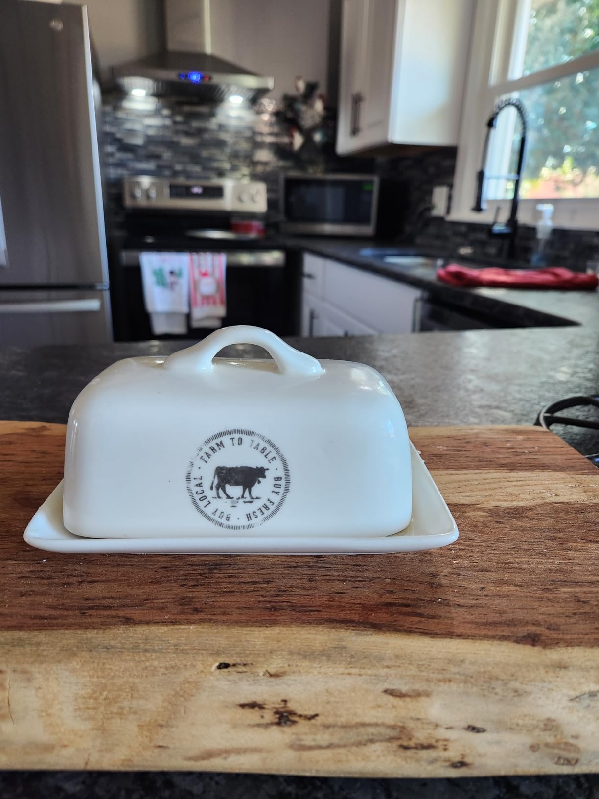 Creative Co-Op Stoneware Butter Dish with Cow Decal customer photo 1