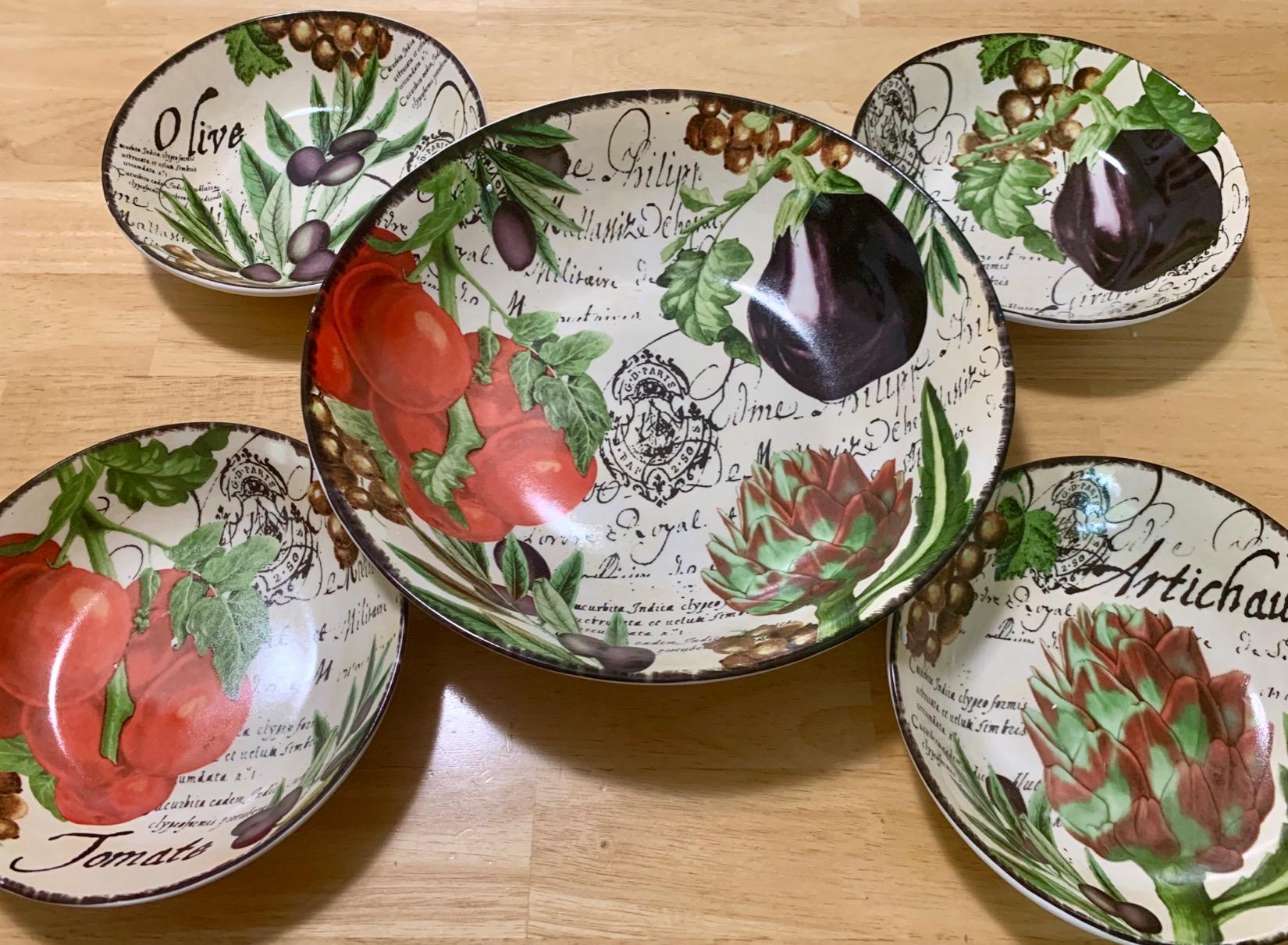 Certified International Botanical Veggies Pasta Set, Multicolored, 5 Piece Set customer photo 1