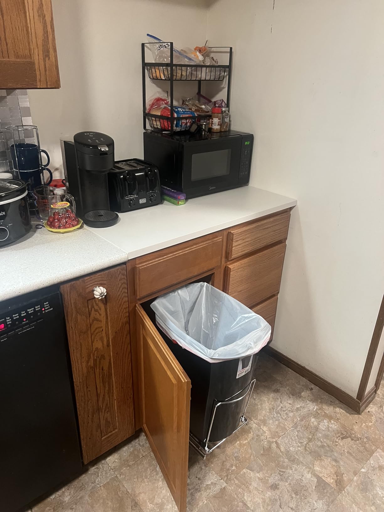 LYNK PROFESSIONAL Pull-Out Trash Can Drawer - Sliding Organizer for Kitchen Cabinet or Under-Sink Use - Heavy Duty Storage Rack (Bin Not Included) customer photo 2