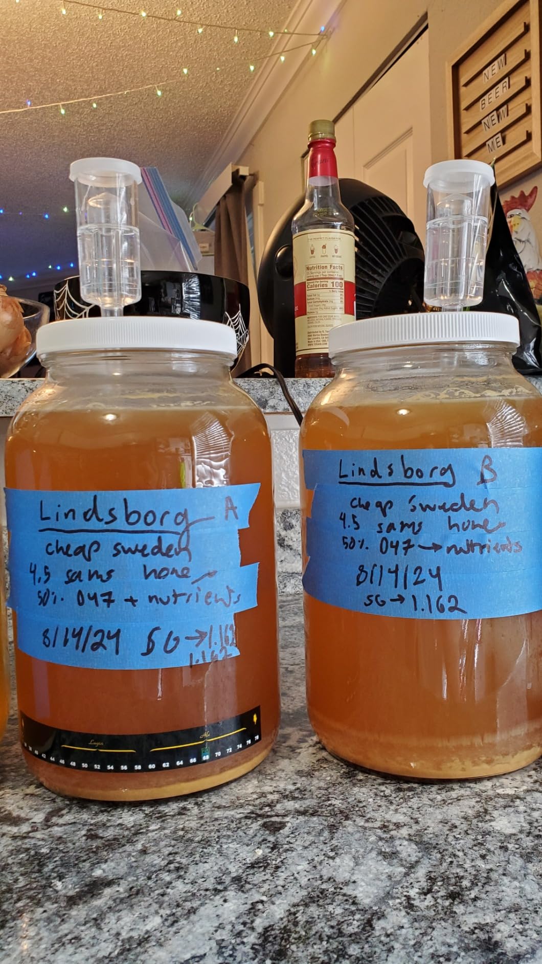 FastRack 1 Gallon Mason Jar Wide Mouth & Twin Bubble Airlock for Fermentation, Pickling, Brewing & Dry Storage - BPA-Free One Gallon Glass Jar with Lid customer photo 1