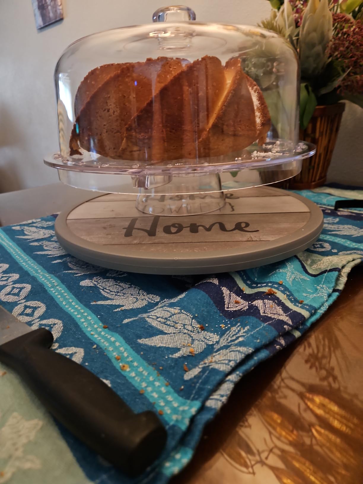 HBlife Cake Stand with Acrylic Dome Cover (12.2