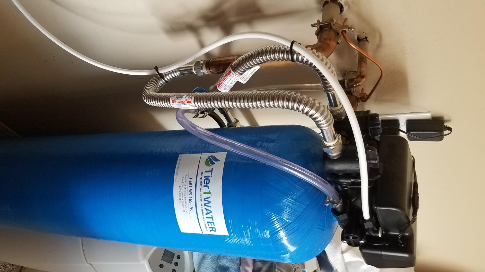 Tier1 Whole House Water Softener System 48,000 Grain High Efficiency with Sediment Pre-Filter | Pre-Filled Mineral Tank with 1.5 Cubic feet of Cation Resin | Home Water Filtration System customer photo 2