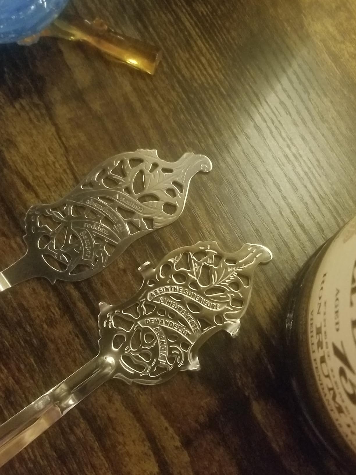 ALANDIA Premium Absinthe Spoons Glasses Set | The Original | 2x Reservoir Glasses | 2x Stainless Steel Spoons | 1x Sugar Cubes | 1x Instructions card customer photo 1
