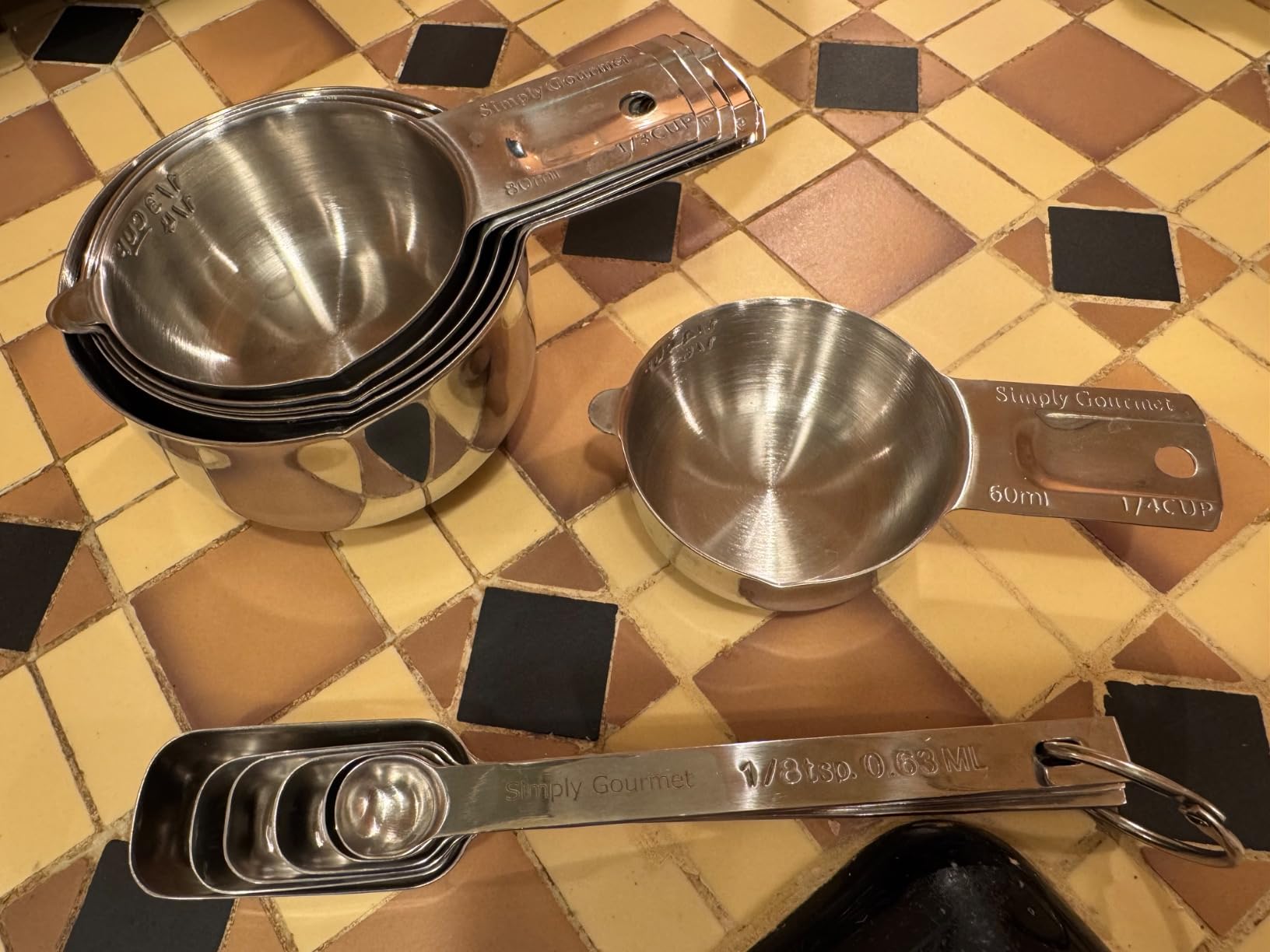 Simply Gourmet Measuring Cups Set of 7, Stackable, 304 Premium Stainless Steel, Kitchen Gadgets for Measure Liquid and Dry Ingredients, Cooking & Baking customer photo 1