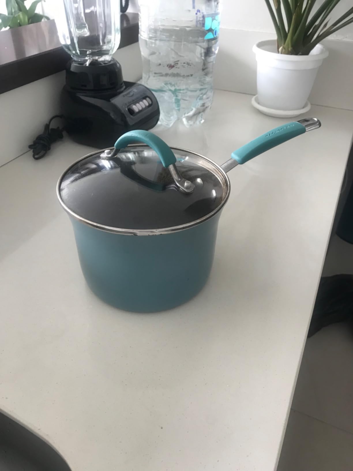 Rachael Ray Cucina Nonstick Cookware Pots and Pans Set, 12 Piece, Sea Salt Gray customer photo 2