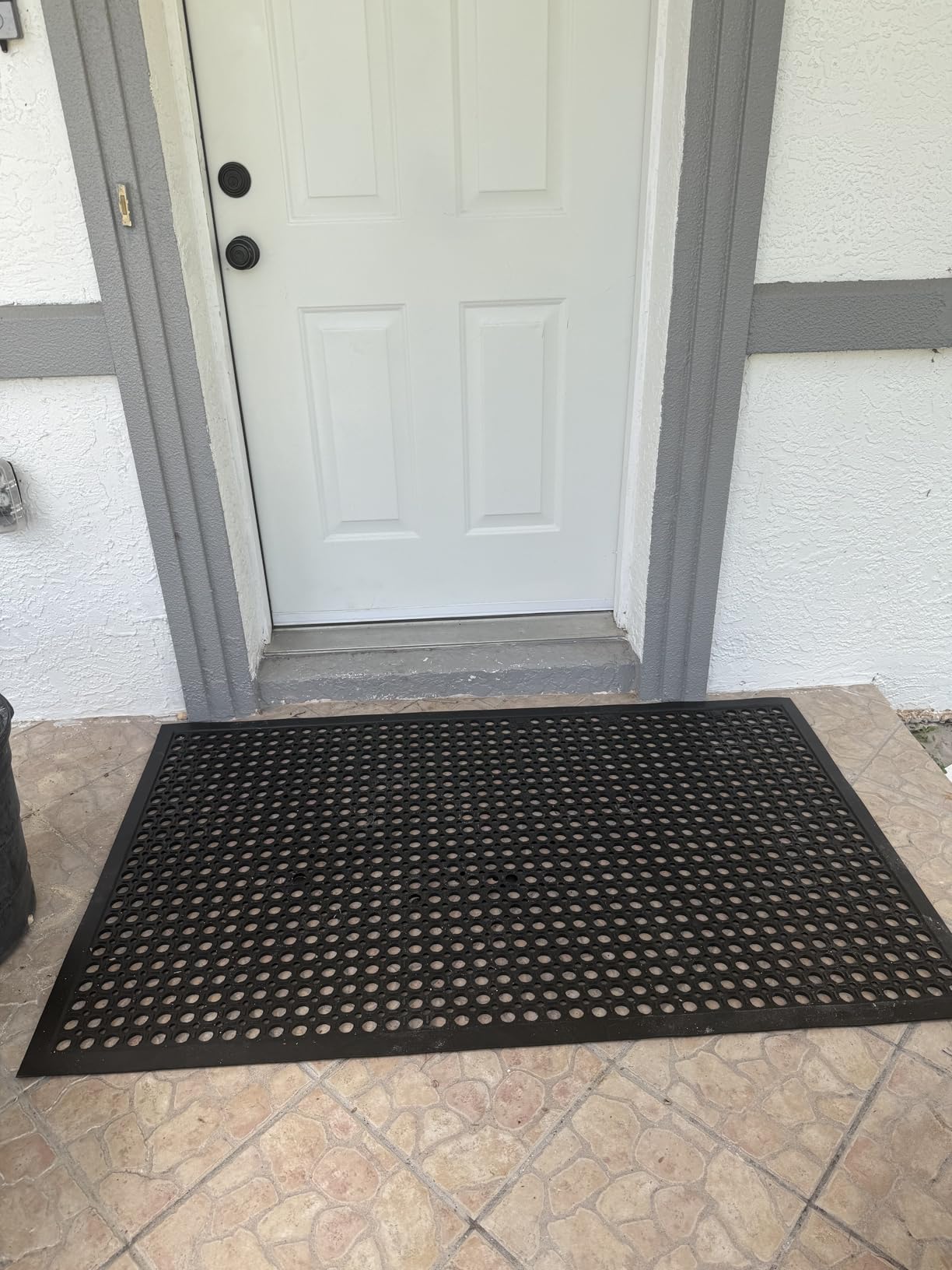 Rubber Floor Door Mats Outside Entrance Commercial Restaurant Kitchen Anti Fatigue Rubber Drainage Mat New Non Slip Bar Floor Mat Outdoor Mats for Garage Use Black 36inch x 60inch from SallyMall customer photo 1