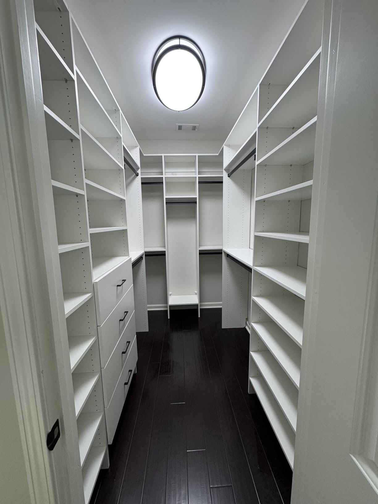 13 inch Flush Mount LED Ceiling Light Fixture, 2700K/3000K/3500K/4000K/5000K Adjustable Ceiling Lights, Brushed Nickel Saturn Dimmable Lighting for Hallway Bathroom Kitchen or Stairwell, ETL Listed customer photo 2