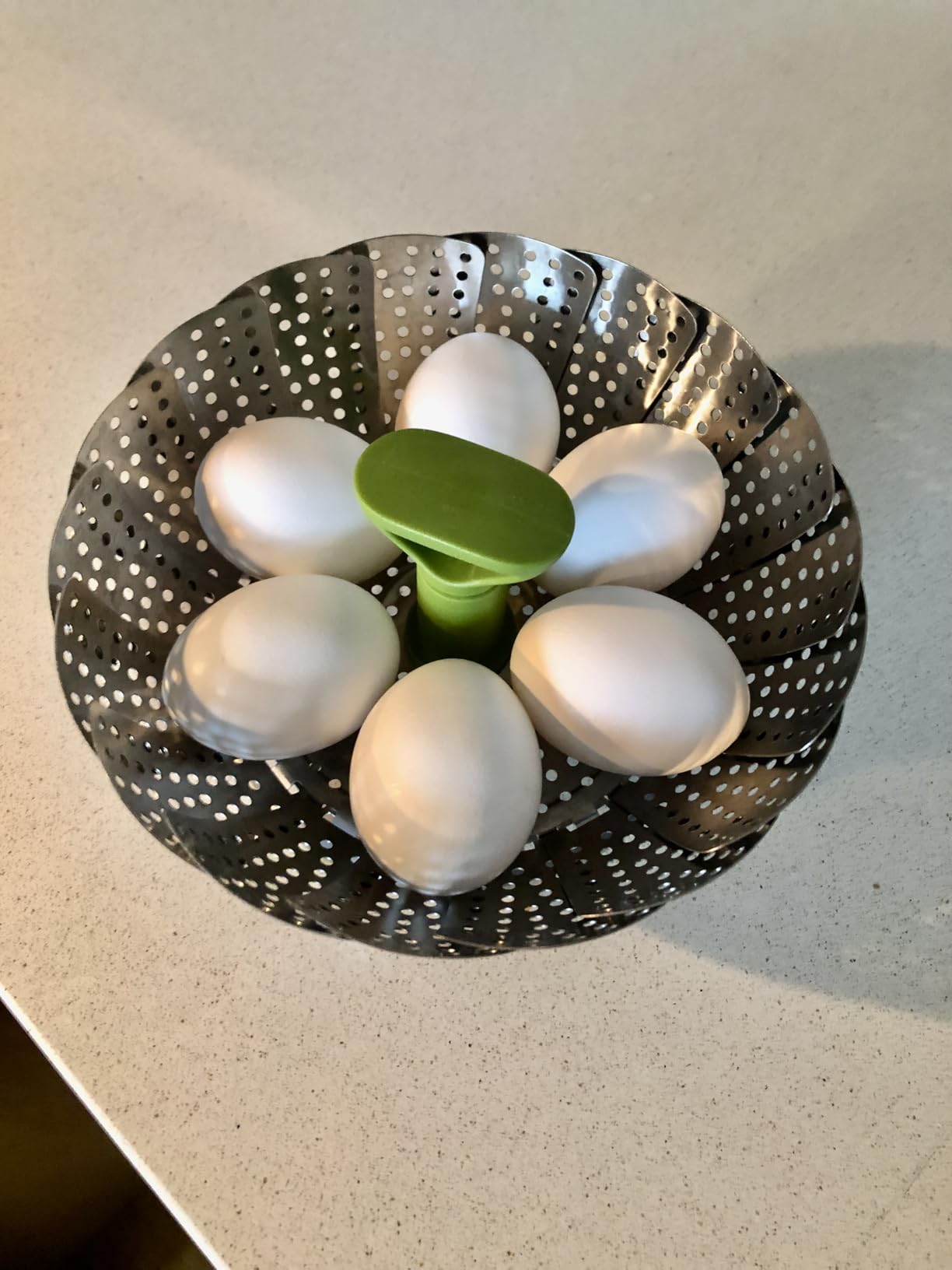 Consevisen Vegetable Steamer Basket for Cooking Food, Stainless Steel Veggie Steam Basket for Pot, Folding Expandable Steaming Insert with Extendable Handle Fits Various Size Pot, 5.1