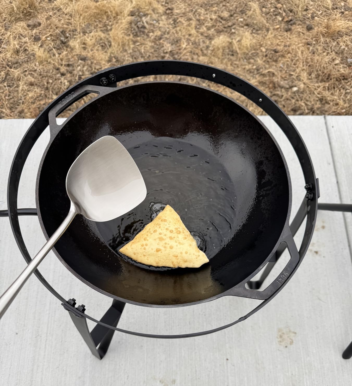 Lodge 9 Inch Cast Iron Mini Wok with Dual Loop Handles - PFAS FREE Pre-Seasoned Small Stir Fry Pan - Stovetop & Oven Safe Heavy Duty High-Heat Retention Pan - Made in USA customer photo 1