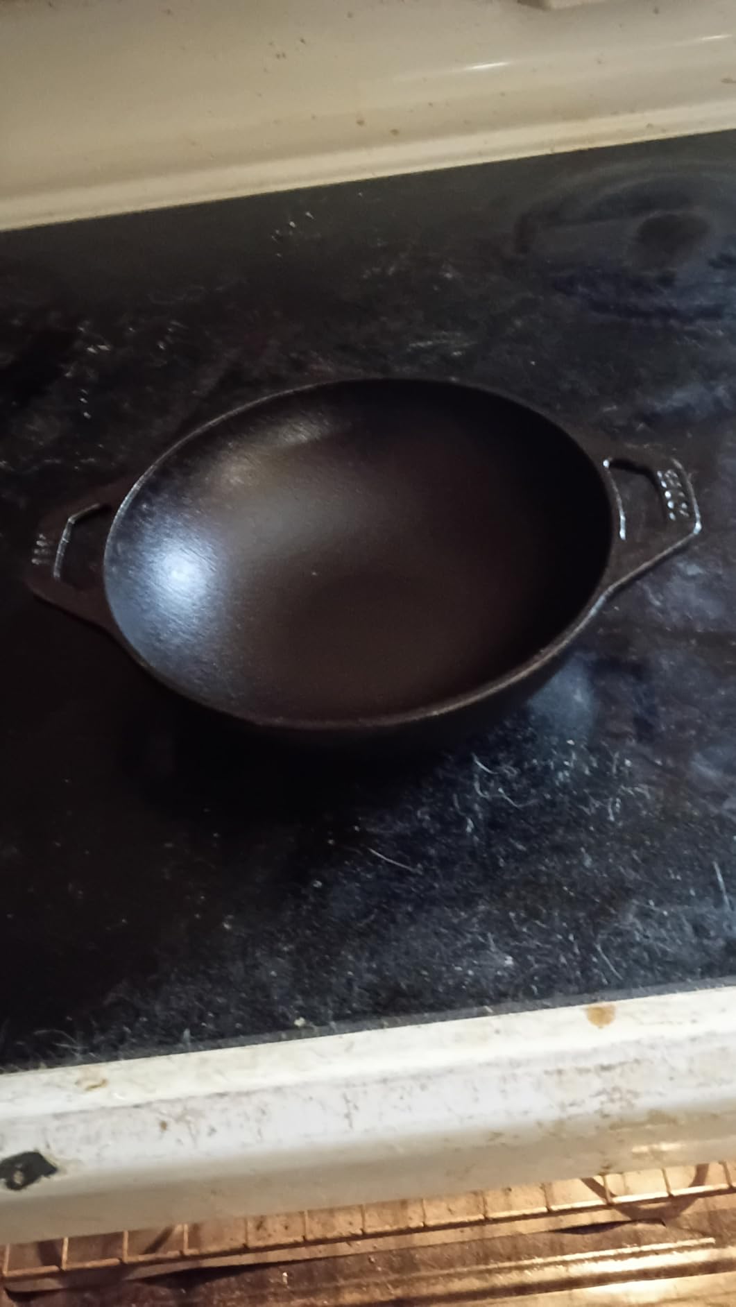 Lodge 9 Inch Cast Iron Mini Wok with Dual Loop Handles - PFAS FREE Pre-Seasoned Small Stir Fry Pan - Stovetop & Oven Safe Heavy Duty High-Heat Retention Pan - Made in USA customer photo 2