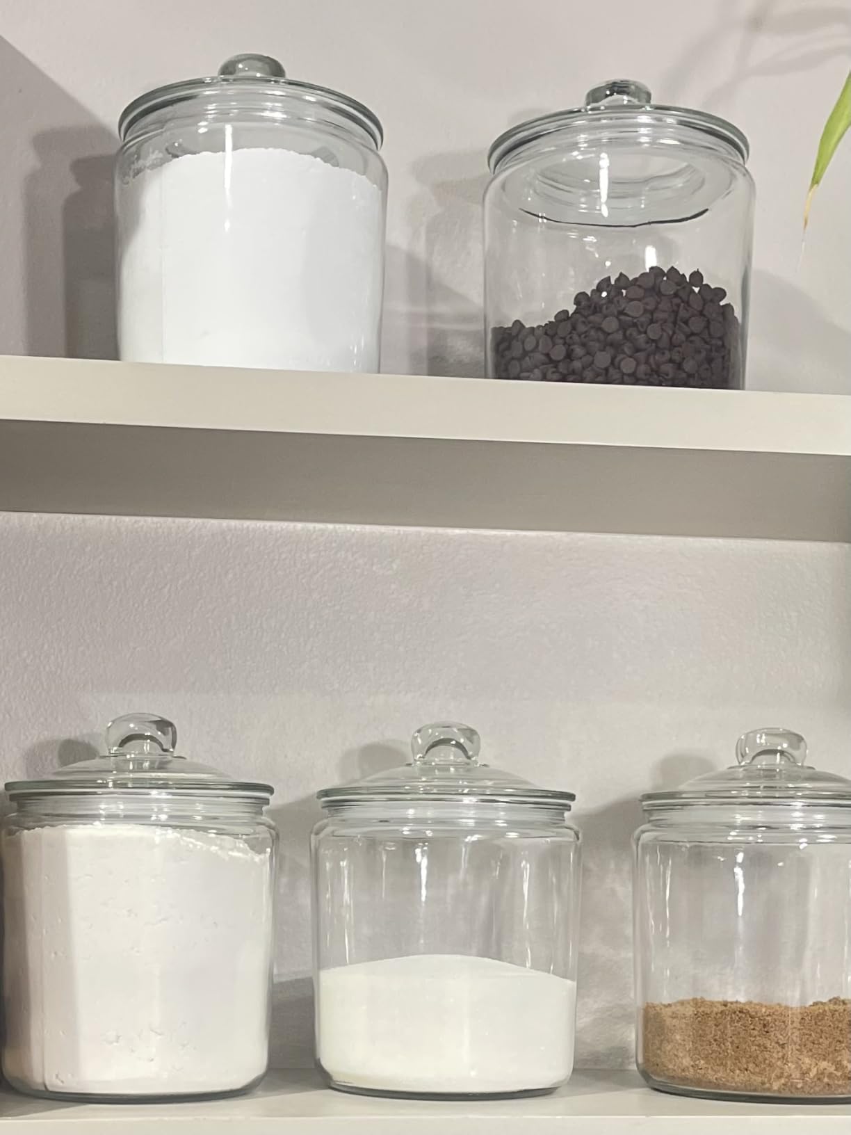KooK Glass Storage Containers with Lids, 1/2 Gallon, Set of 2, Glass Kitchen Jars, Food & Cookie Storage Containers for Pantry, Bathroom Apothecary Canisters, Dishwasher Safe, Chalk, Label, Scoops customer photo 2