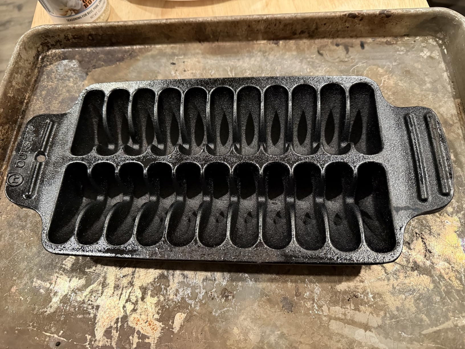 Outset Cast Iron Fish Grill and Serving Pan, 18.9 x 7.28 x 0.98 inch BBQ and Oven Safe Fish Cooking Pan customer photo 1