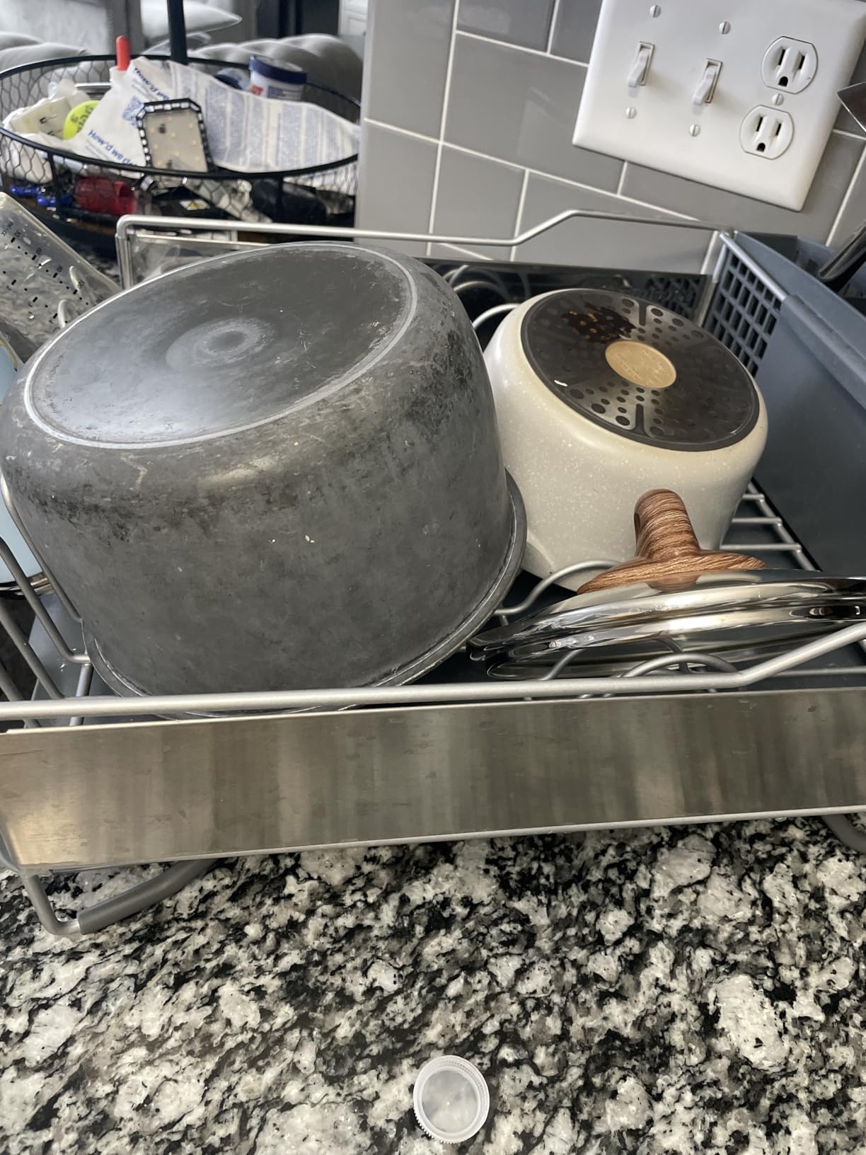 KitchenAid Large Capacity Full Size Rust Resistant Dish Rack with Angled Drain Board and Removable Flatware Caddy, Light Grey customer photo 1