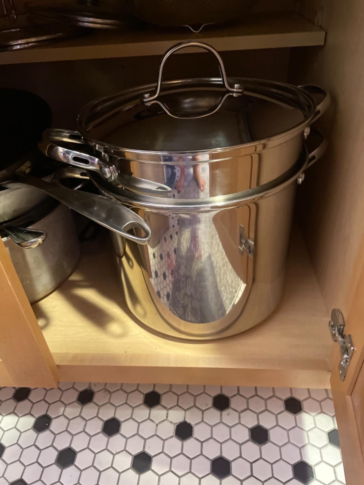 Cooks Standard Pasta Pot 18/10 Stainless Steel 12 Quart, Spaghetti Cooker Steamer Stock Pot Multipots with Strainer Insert, Stainless Steel Lid, 4-Piece Set customer photo 2