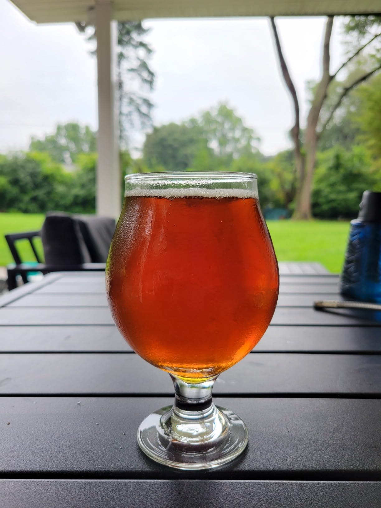 Beer Glass Belgian Style Stemmed Tulip - 16 oz Lambic Beer Glasses - Set of 4 w/Coasters customer photo 1