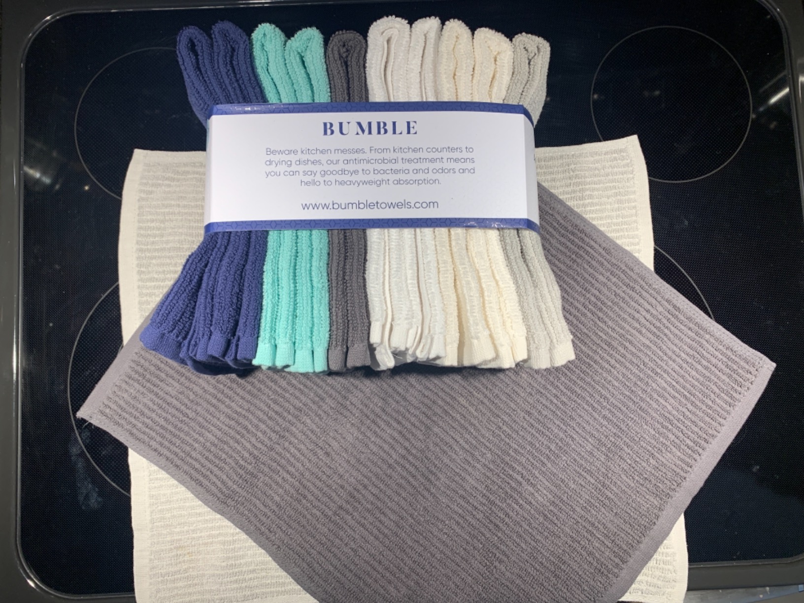 Bumble Deluxe Bar Towels | 16x19 Premium Bar Mop for Kitchen | Super Absorbent Kitchen Towels | 100% Cotton Heavy Weight 2-ply Yarn | Ribbed Weave (12 Pack) (SPA) customer photo 2
