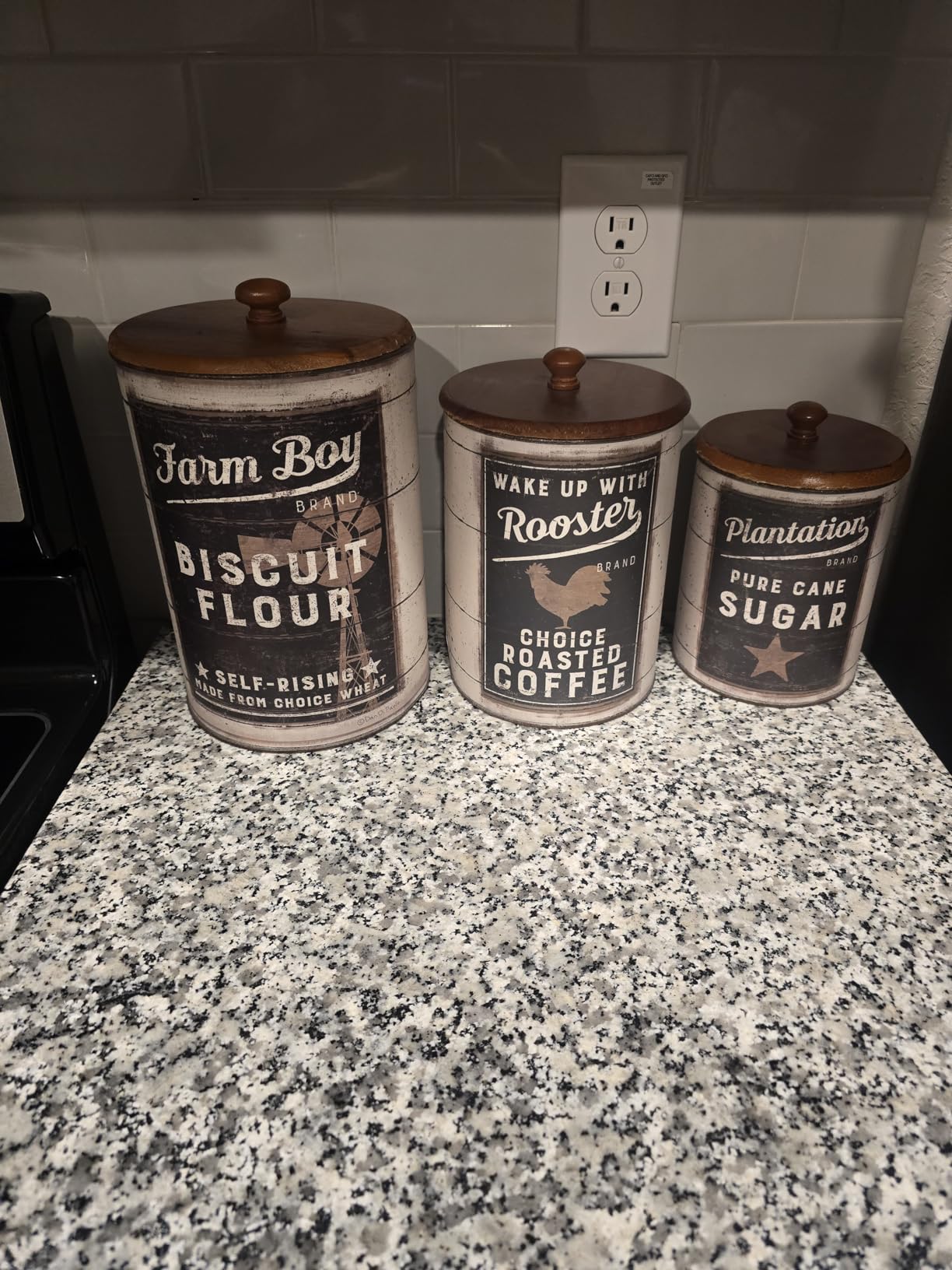 Primitives by Kathy 39060 Farmhouse Tin Canisters, Sugar/Coffee/Flour customer photo 1