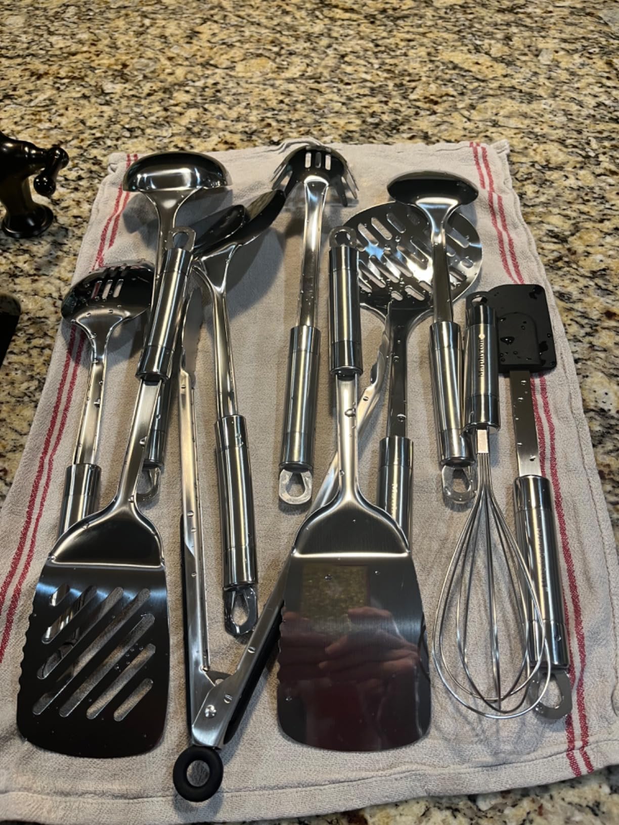 Cooking Utensil Set, 11 PCS Stainless Steel Kitchen Utensil Set, Nonstick Kitchen Gadgets Cookware Set customer photo 1