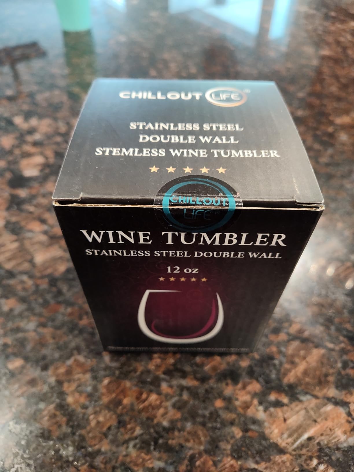 CHILLOUT LIFE 12 oz Stainless Steel Wine Tumblers 2 Pack - Double Wall Vacuum Insulated Wine Glasses Cups with Lids and Straws Set customer photo 2