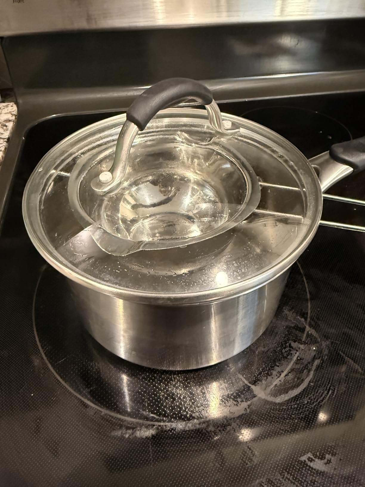 Stainless Steel Double Boiler Pot with Heat Resistant Handle for Melting Chocolate, Candy and Candle Making (18/8 Steel, 2 Cup Capacity, Universal Insert) customer photo 1