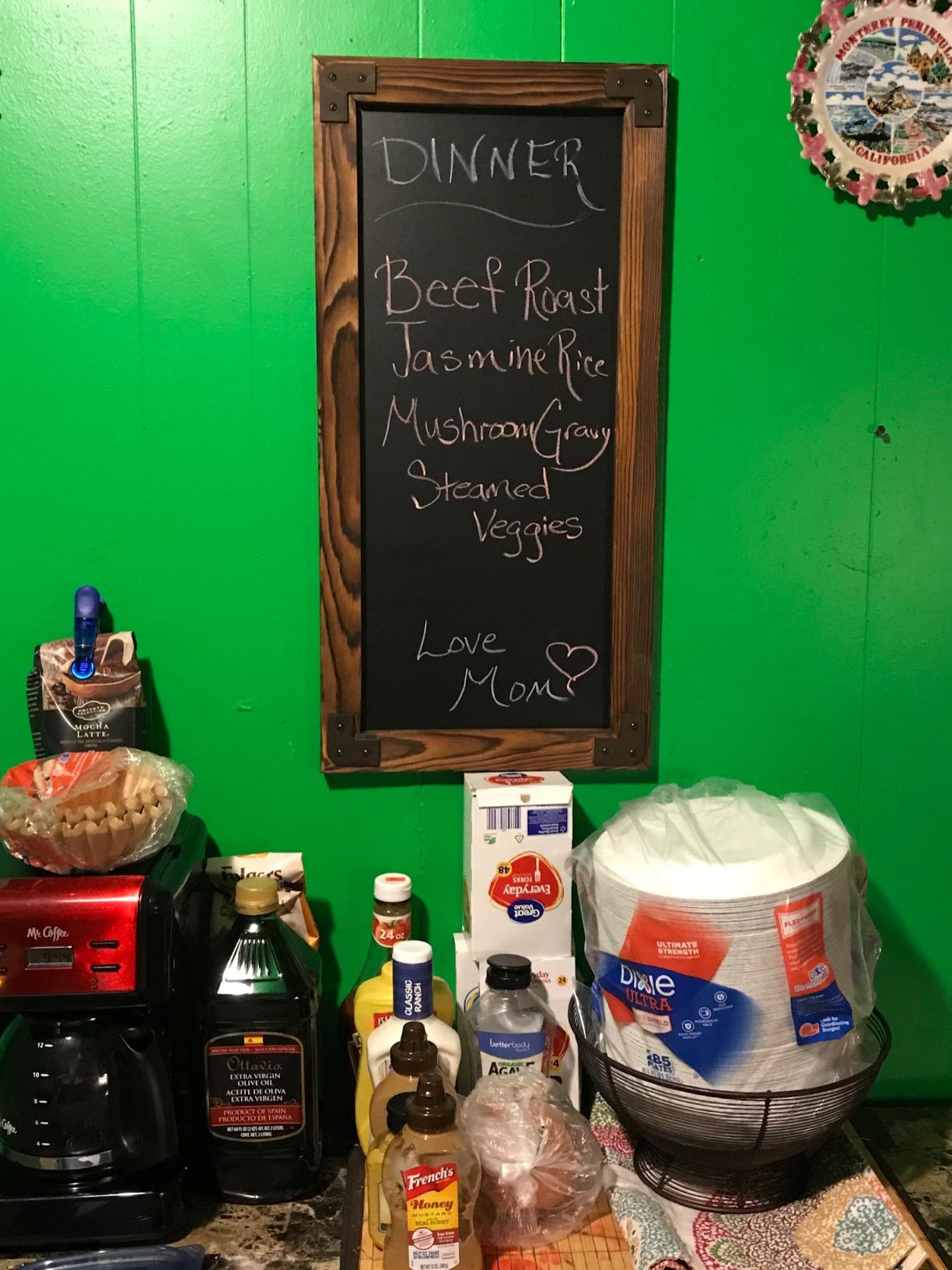 MyGift Large Chalkboard Sign Wall-Mounted - 12 x 25-Inch Burnt Wood Frame Erasable Blackboard with Metal Accent Corners customer photo 1