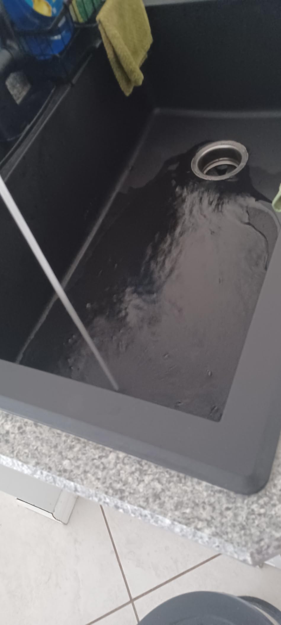 Ruvati Midnight Black Granite Composite 33 in. x 22 in. Single Bowl Drop-in Topmount Kitchen Sink RVG1033BK customer photo 1