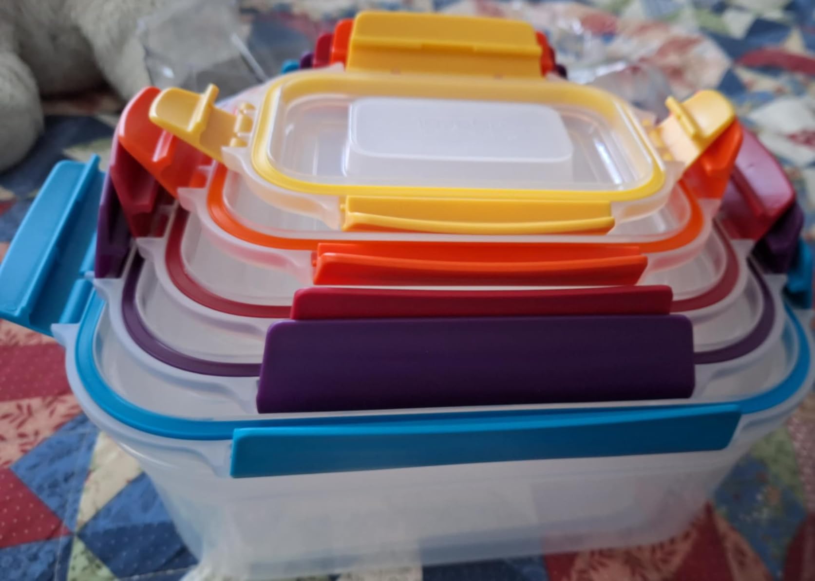 Joseph Joseph Nest Lock Plastic BPA Free Food Storage Container Set with Lockable Airtight Leakproof Lids, 10-Piece, Multi-Color customer photo 1