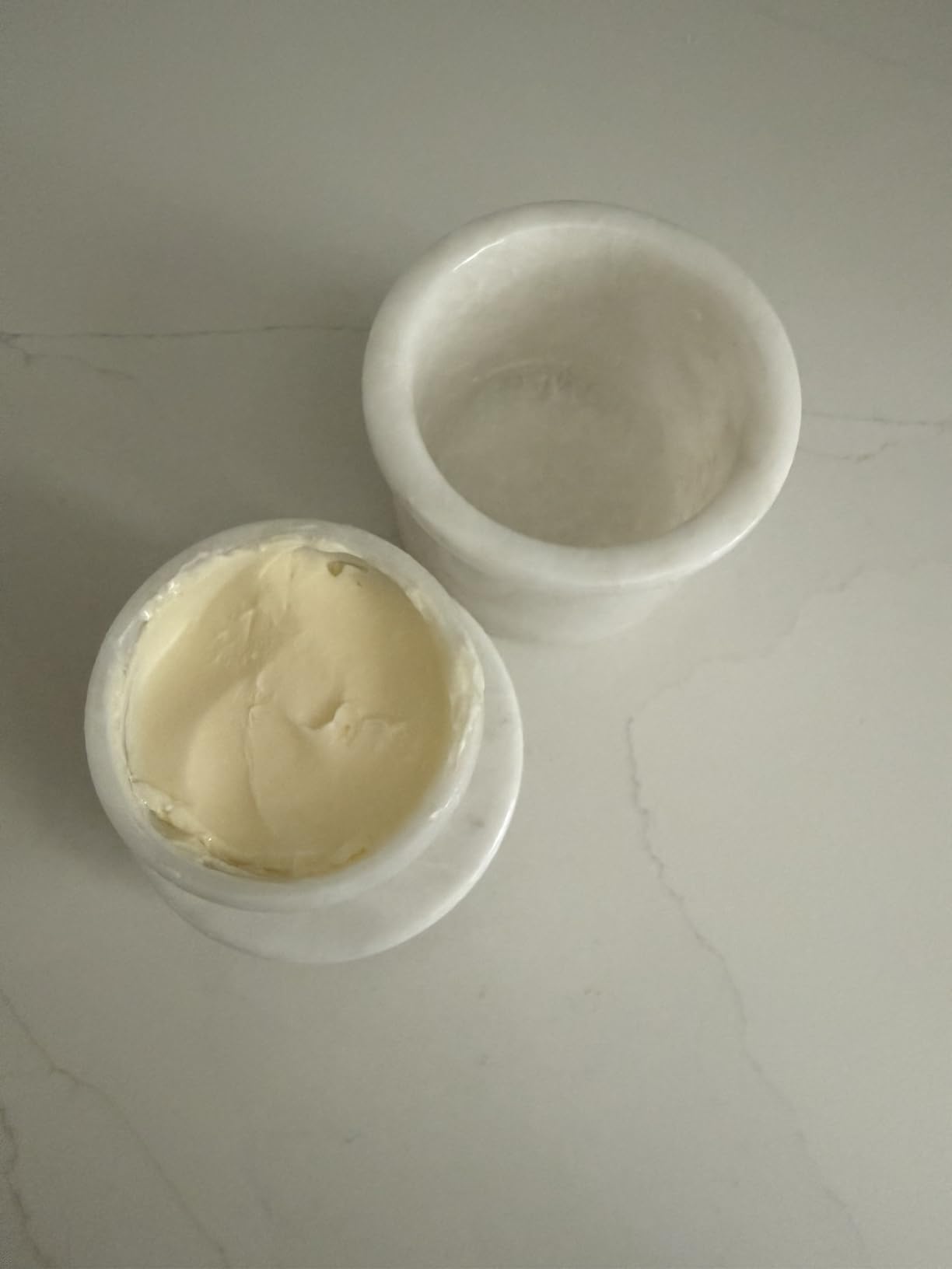 Marble Butter Keeper 4.25'' Inches White Handmade French Butter Holder For Kitchen Counter Decor Ideal Butter Crock For Counter With Water & Butter Crock For Kitchen customer photo 2