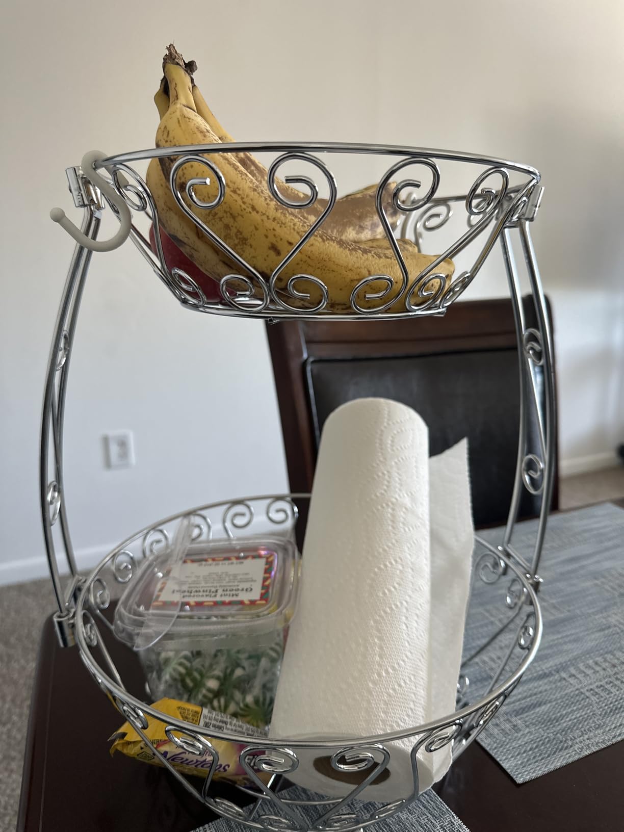 Simple Houseware 2-Tier Countertop Fruit Basket Bowl Storage, Bronze customer photo 1