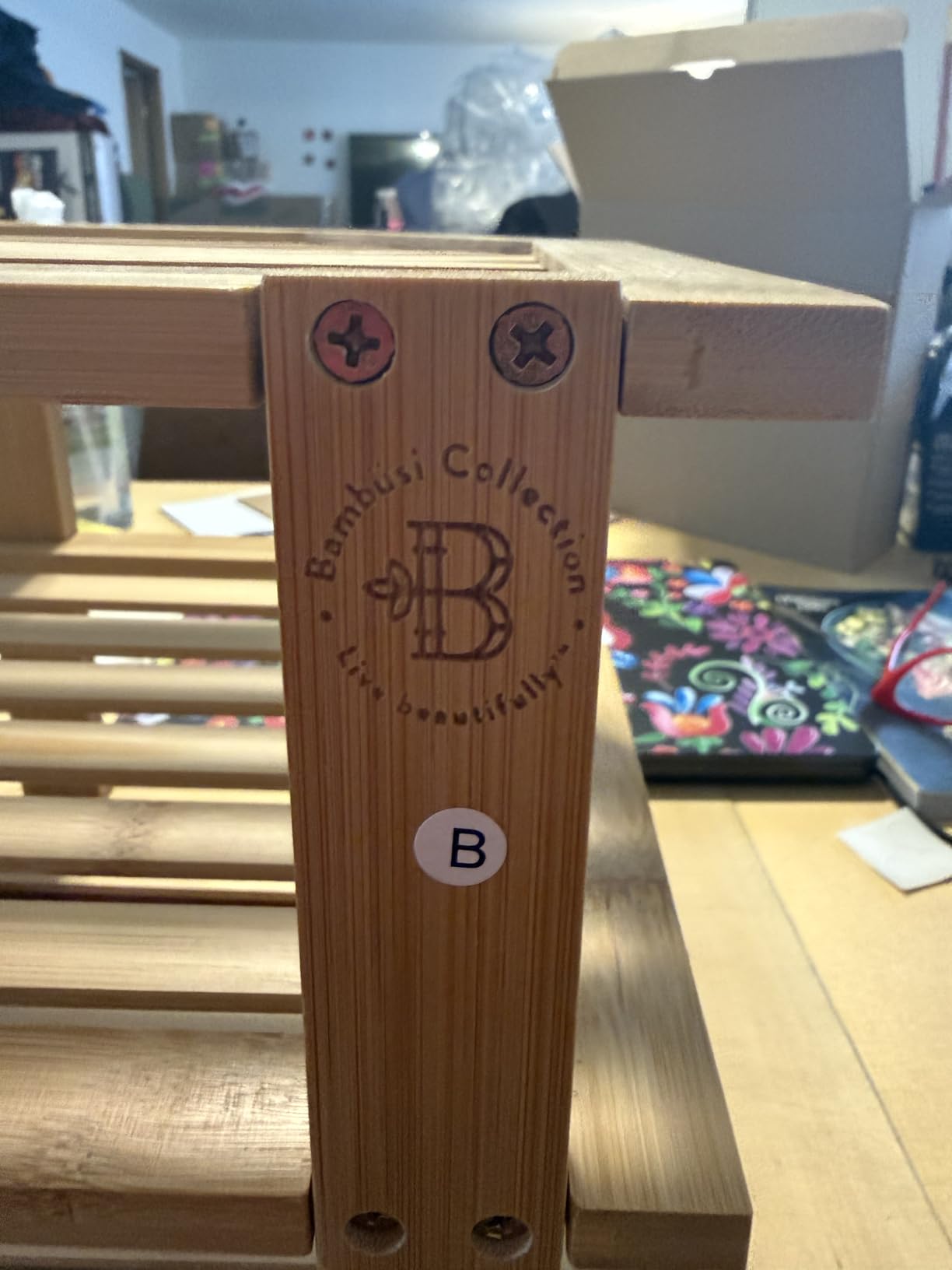 Plate Organizer for Cabinet - 3 Tier Bamboo Corner Shelf Cabinet Organizer for Plates, Bowls, Mugs and Pantry Storage, Space Saving Countertop and Cabinet Corner Shelf, 10 x 10 x 9.5 Inch, Bambusi customer photo 1