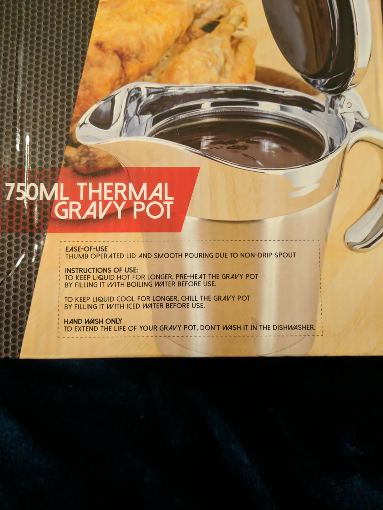 Double Insulated Gravy Boat - Stainless Steel Sauce Jug with Hinged Lid (450ML/16 OZ) customer photo 1