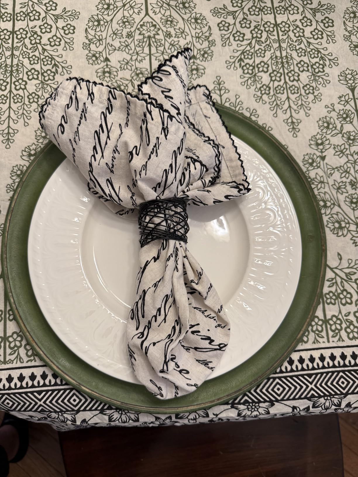 ALPHA Living HOME Napkin Rings-12-Piece Set of Premium 100% Metal, Rust-Resistant Tabletop Decor - Napkin Holders for Family Dinner, Wedding, Party, Decorations, Banquet, Party, Easter (Silver) customer photo 2