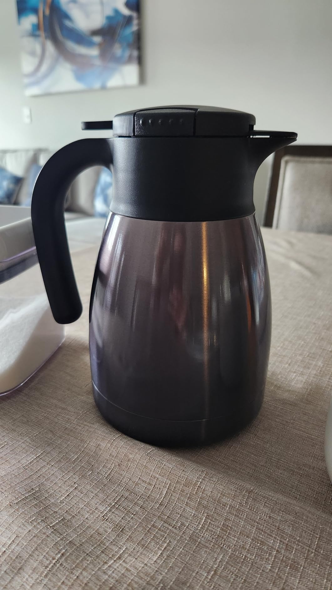 GiNT 64Oz Thermal Coffee Carafe, Insulated Stainless Steel Coffee Carafes for Keeping Hot/Double Walled Vacuum Thermal Carafe (Silver, 1.9L) customer photo 1