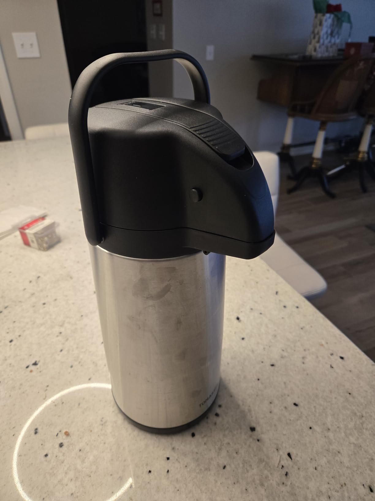 Airpot Coffee Dispenser Thermal with Pump, 3L/102 Oz Insulated Stainless Steel Large Airpot Coffee Carafe Lever Action for Hot/Cold Water, Thermal Carafe for Hot Cocoa for Parties customer photo 2