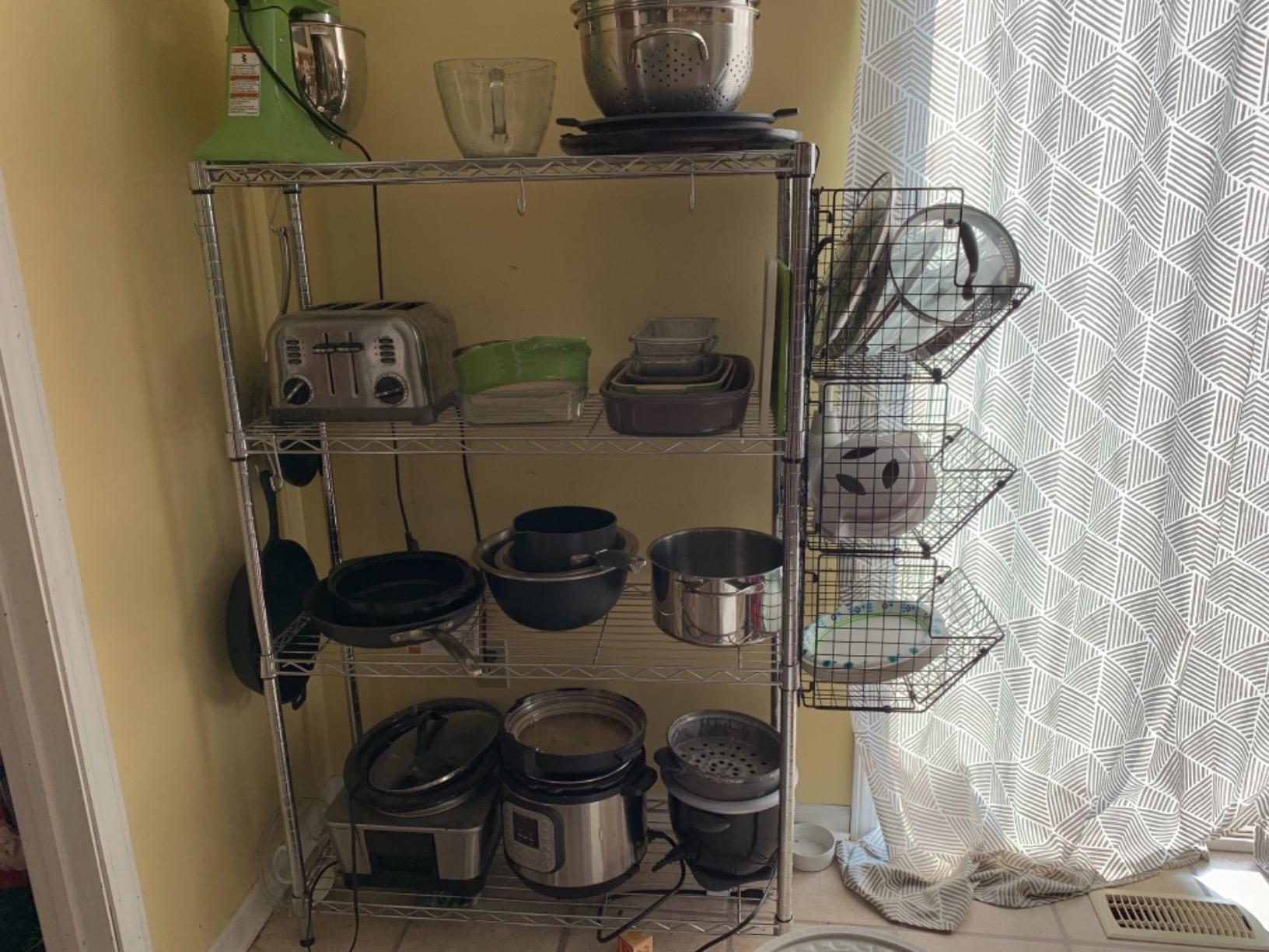 3-Tier Wall Hanging Fruit Baskets for Kitchen Organizing Fruits and Vegetables, Heavy-Duty Wall Basket for Storage, Wire Hanging Fruit Basket for Kitchen & Pantry customer photo 1