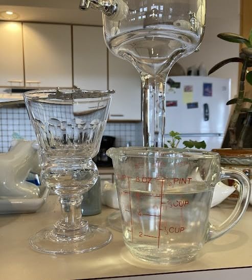 Absinthe Spoons Glasses Set by ALANDIA | 4X Reservoir Glasses | 4X Stainless Steel Spoons | 1x Sugar Cubes | 1x Instructions Card for The Absinthe Ritual customer photo 1