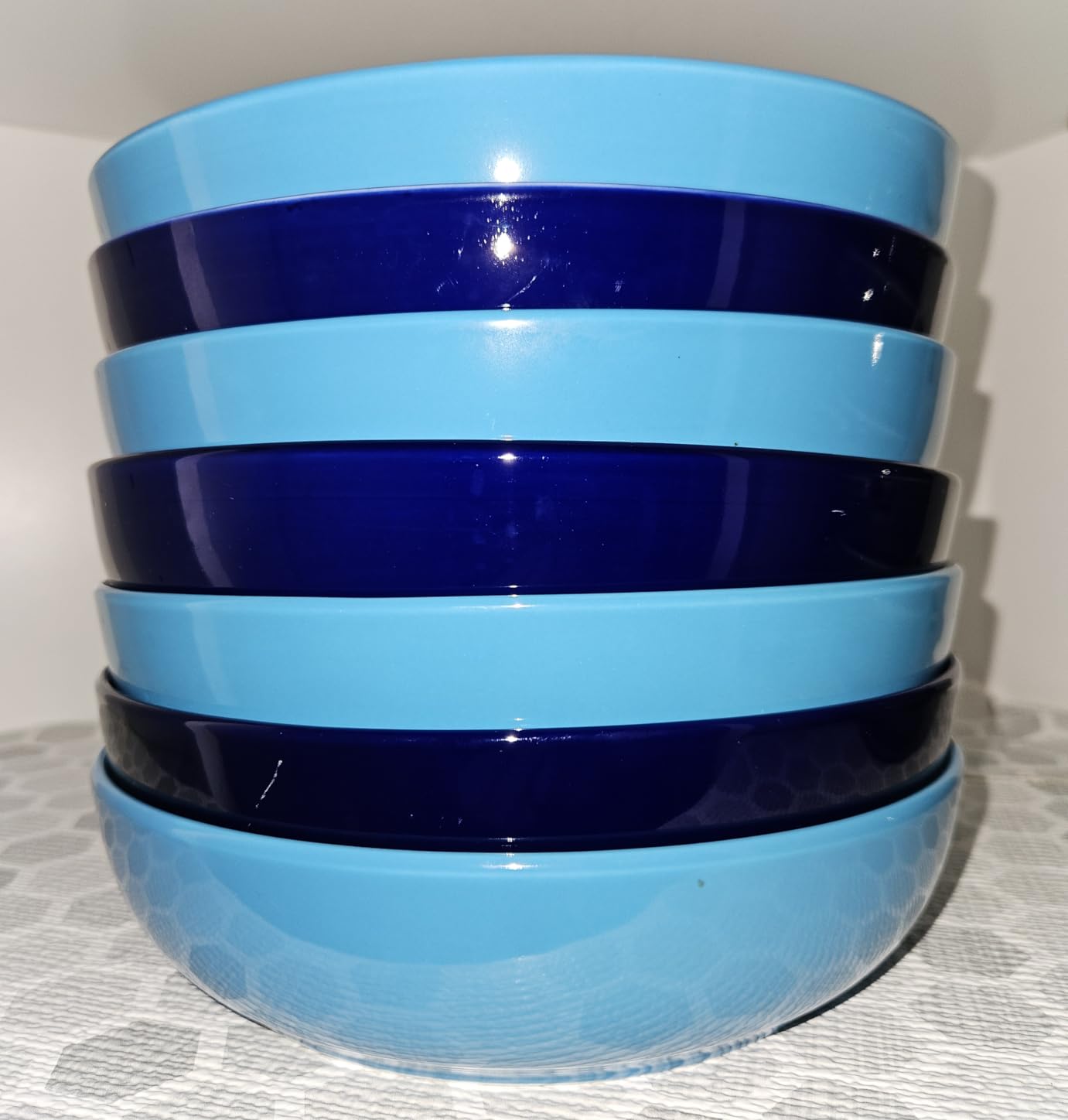 KooK Pasta Bowl, Salad Bowls, Serving Bowls, Soup, Ceramic, Large Capacity, Microwave & Dishwasher Safe, Set of 4, 40 Oz, White customer photo 2