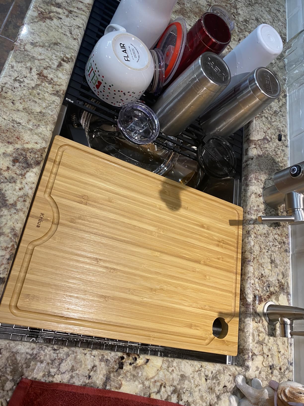 KRAUS Kore 33-Inch Undermount Workstation 16 Gauge Double Bowl Stainless Steel Kitchen Sink with Accessories customer photo 1