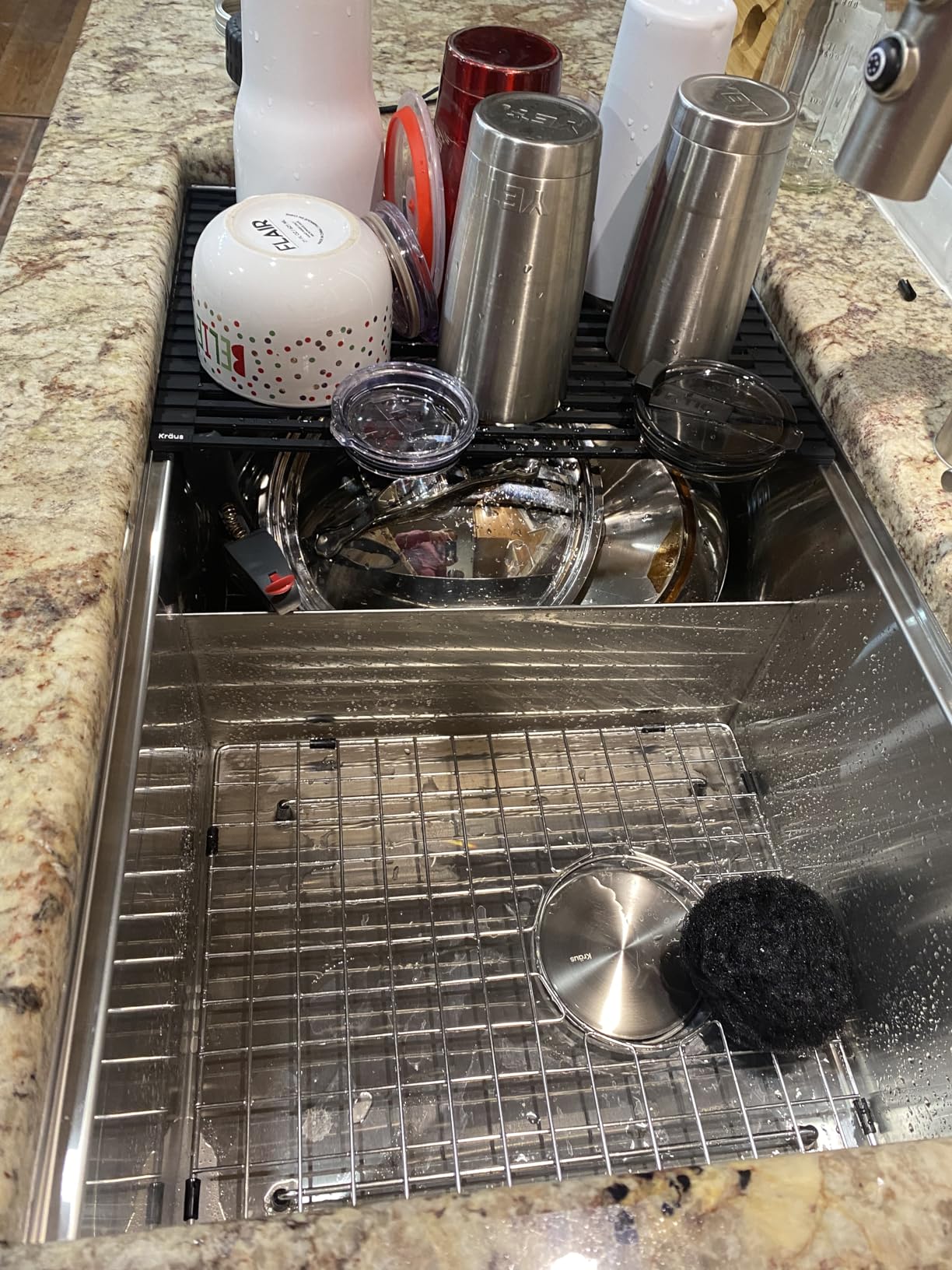 KRAUS Kore 33-Inch Undermount Workstation 16 Gauge Double Bowl Stainless Steel Kitchen Sink with Accessories customer photo 2