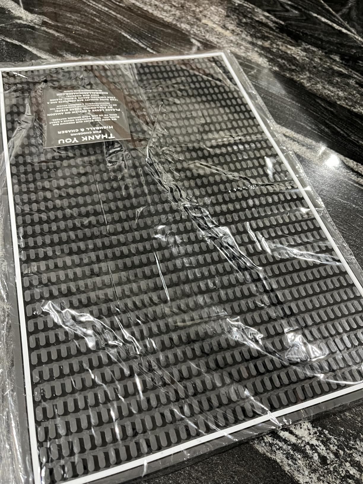 Highball & Chaser Premium Bar Mat for Countertop, Coffee Mat, Dish Drying mat, 18 in x 12in Durable and Stylish Service Cocktail Bar Mat customer photo 1
