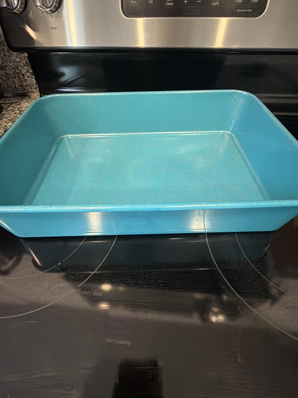 casaWare 15 x 10 x 3-Inch Ultimate Series Commercial Weight Ceramic Coated Non-Stick Lasagna/Roasting Pan (Blue Granite) customer photo 1
